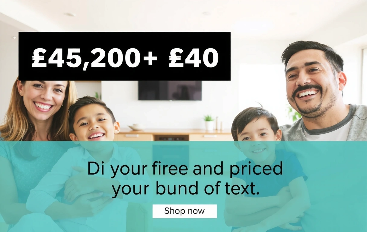 Šťastná rodina v čistém domě s cenovou nabídkou