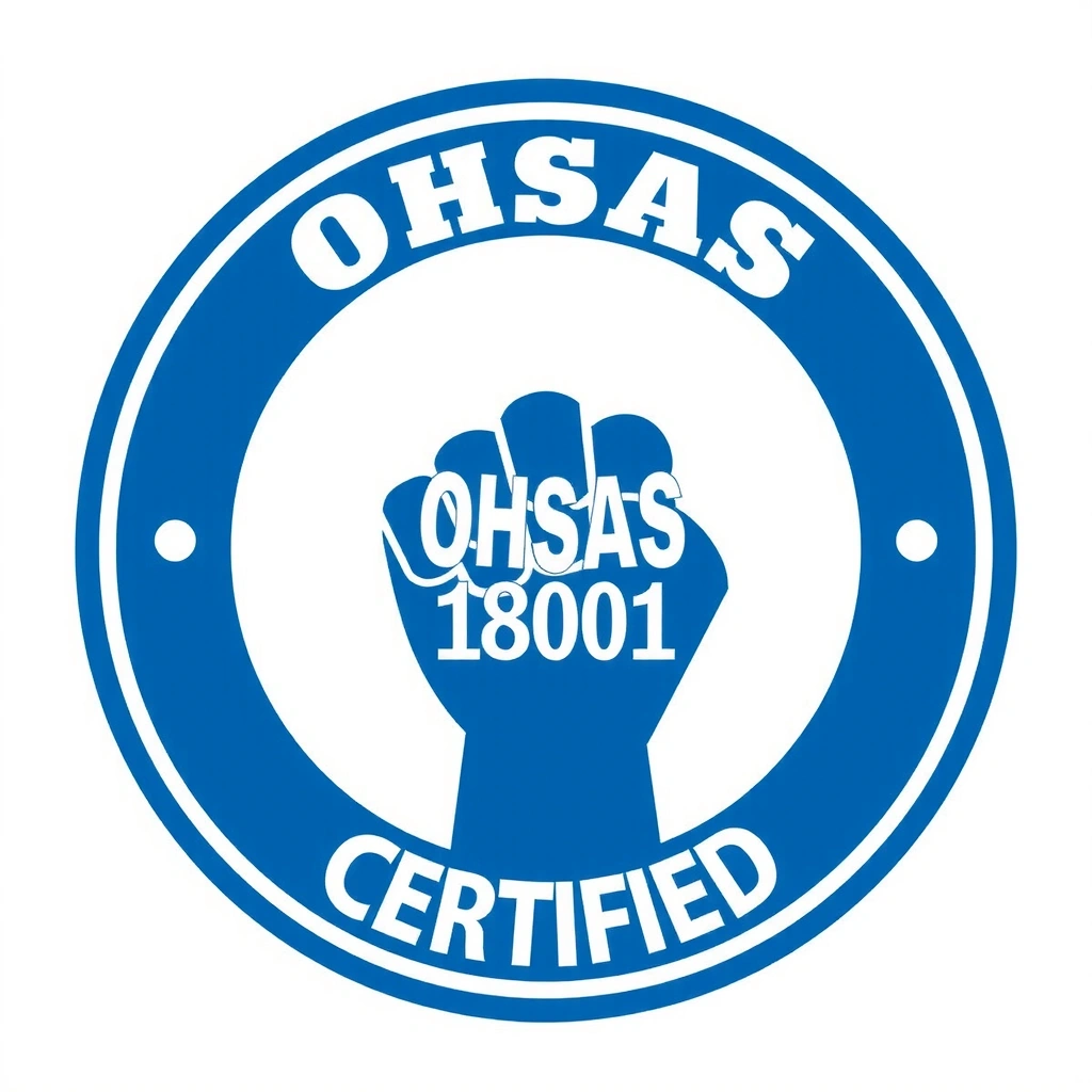 Ikona certifikátu OHSAS 18001 pro bezpečnost a ochranu zdraví při práci.