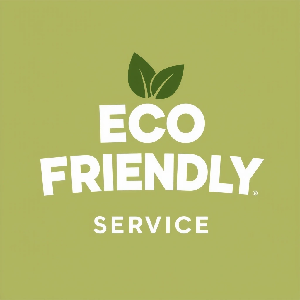 Ikona certifikátu 'Ekologicky šetrná služba' pro udržitelné úklidové postupy.