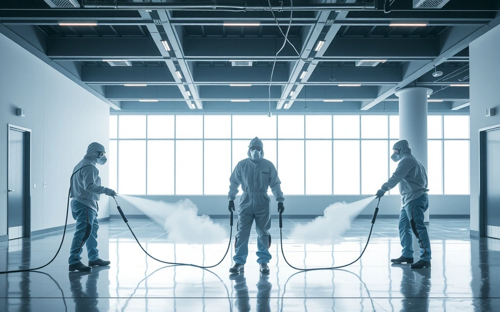 Dezinfekce velkého open-space kanceláře