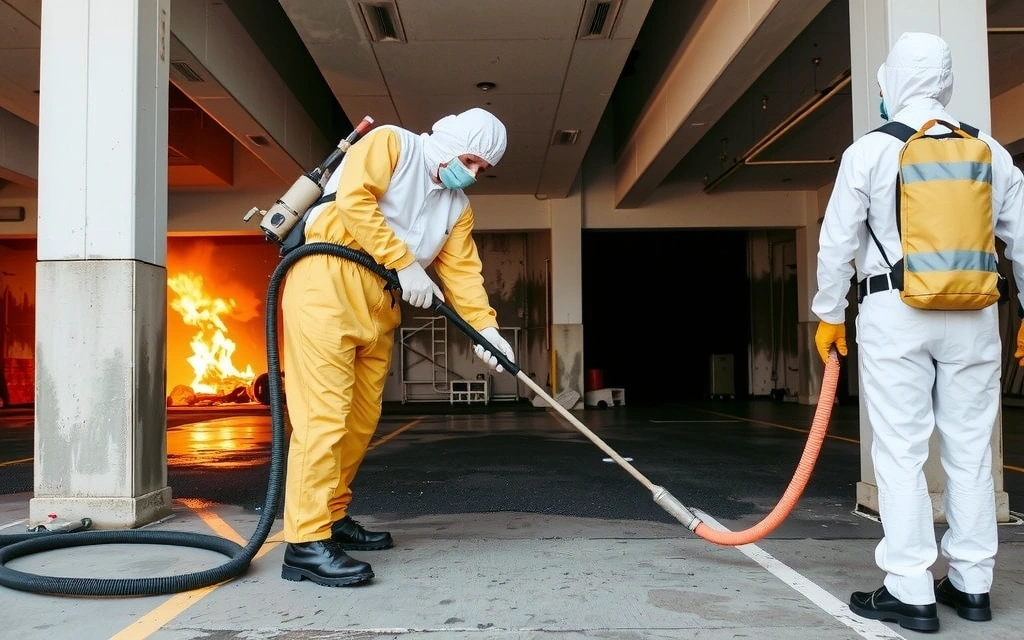 Tým craftvision provádějící specializovaný úklid po požáru