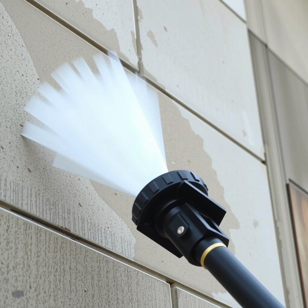 Vysokotlaký čistič čistící fasádu