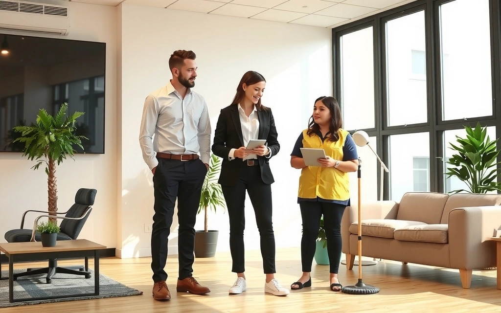 Tým craftvision diskutuje o úklidových řešeních