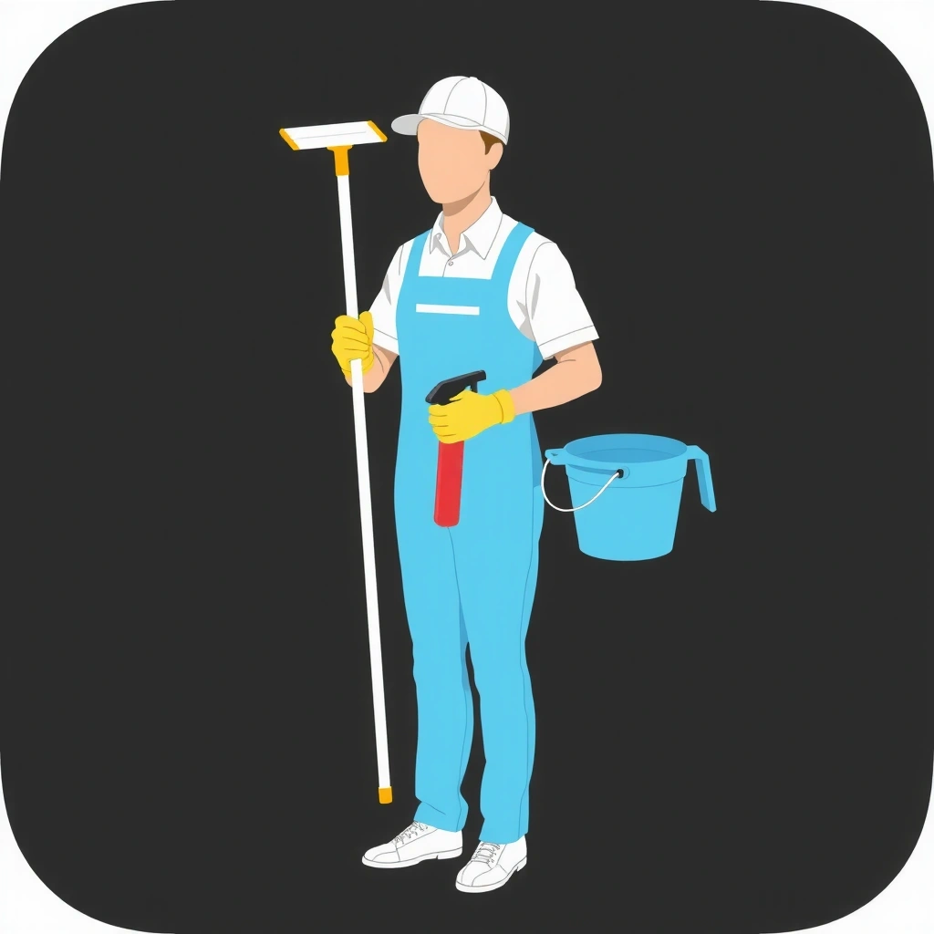 Ikona profesionála s nářadím, symbolizující odbornost.